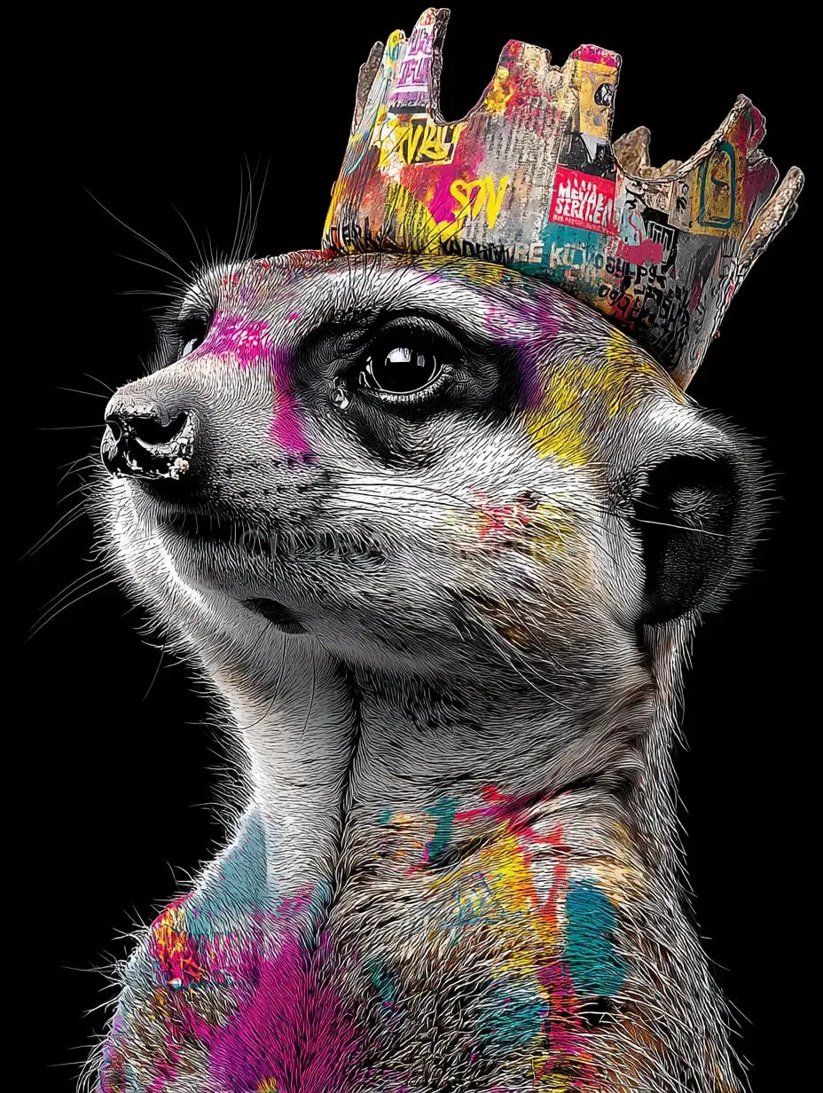 Graffiti Animal Portraits in Crowns Prompt - CITTRA Collective