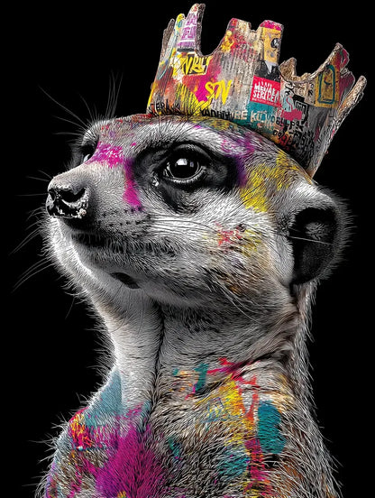 Graffiti Animal Portraits in Crowns Prompt - CITTRA Collective