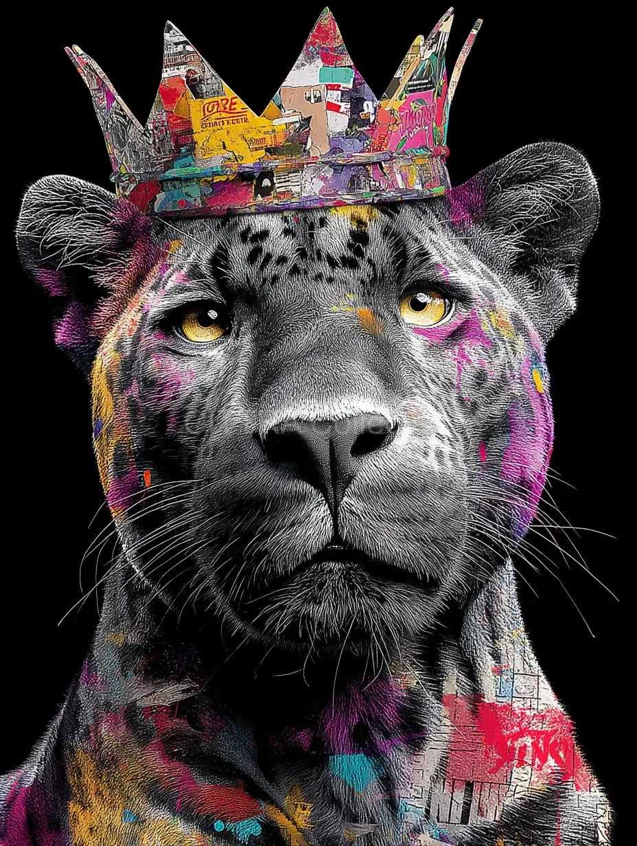 Graffiti Animal Portraits in Crowns Prompt - CITTRA Collective