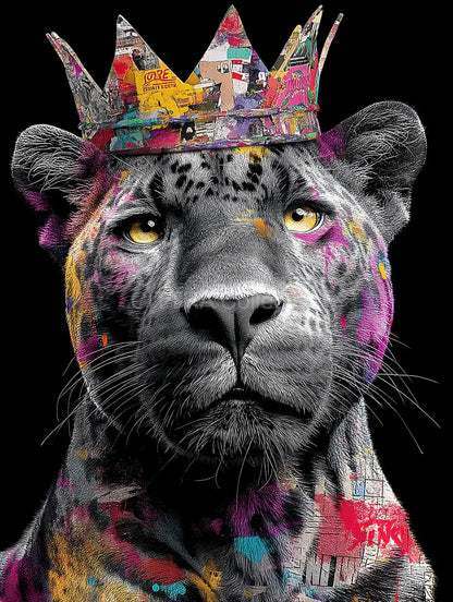 Graffiti Animal Portraits in Crowns Prompt - CITTRA Collective