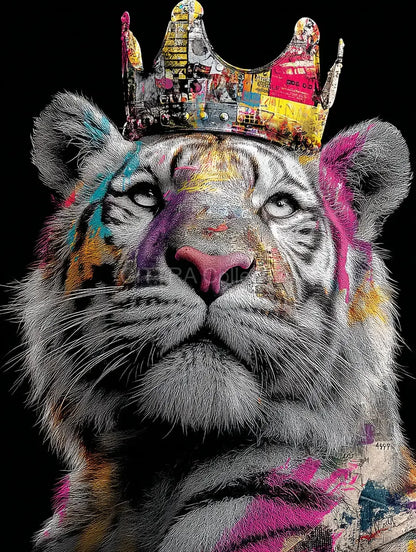 Graffiti Animal Portraits in Crowns Prompt - CITTRA Collective