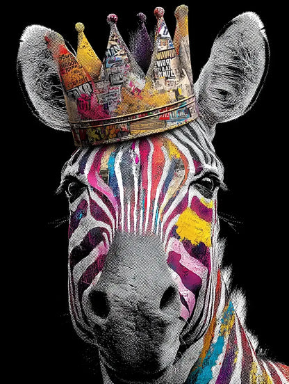 Graffiti Animal Portraits in Crowns Prompt - CITTRA Collective