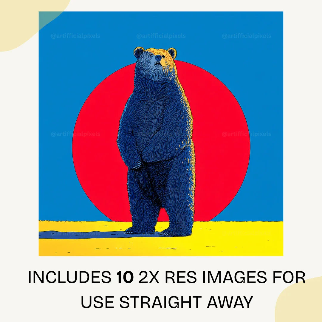 Vibrant Pop Art Animals Midjourney Prompt for Digital AI Art - CITTRA Collective