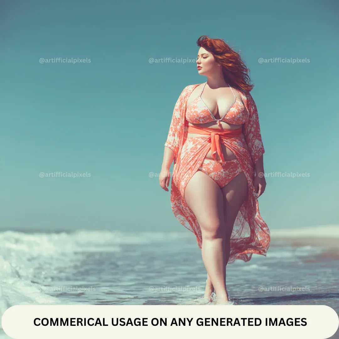 Summer Models on the Beach Prompt for Midjourney AI Image Generator - CITTRA Collective