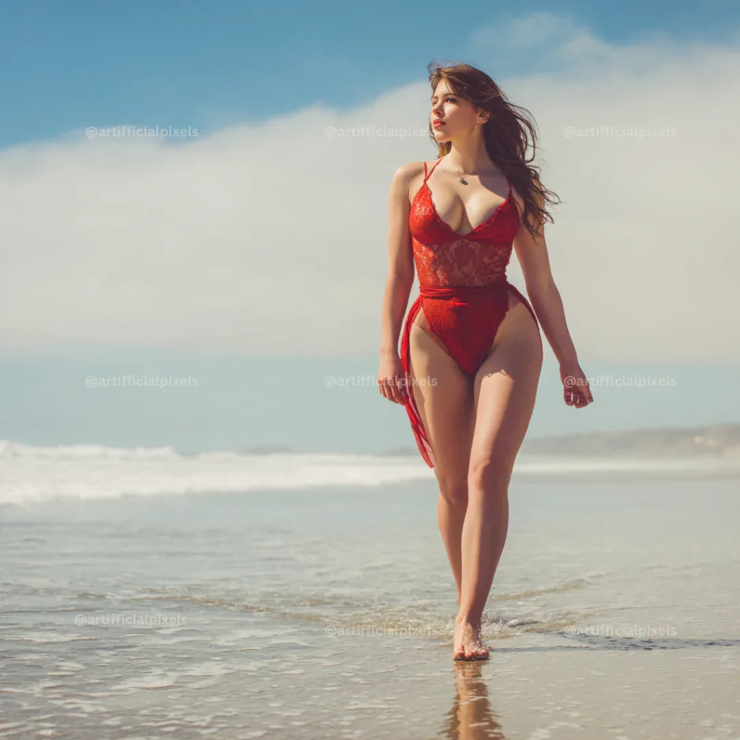 Summer Models on the Beach Prompt for Midjourney AI Image Generator - CITTRA Collective