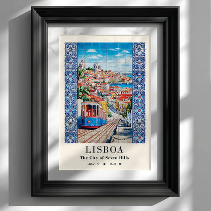 Lisbon Azulejo Travel Poster - CITTRA Collective