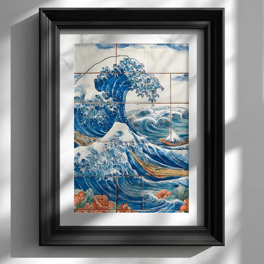 Kanagawa Great Wave x Portuguese Tile Print - CITTRA Collective