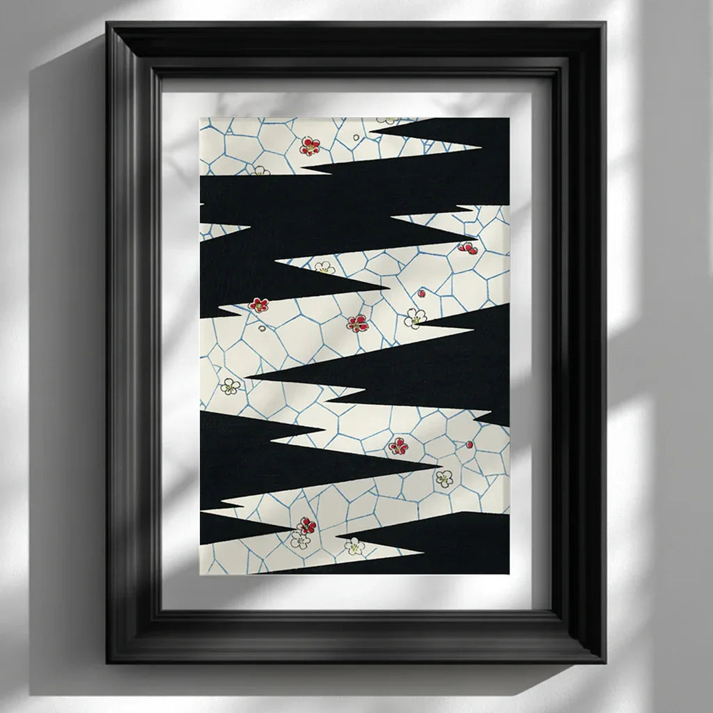 Abstract Japanese Floral Stream Print - CITTRA Collective