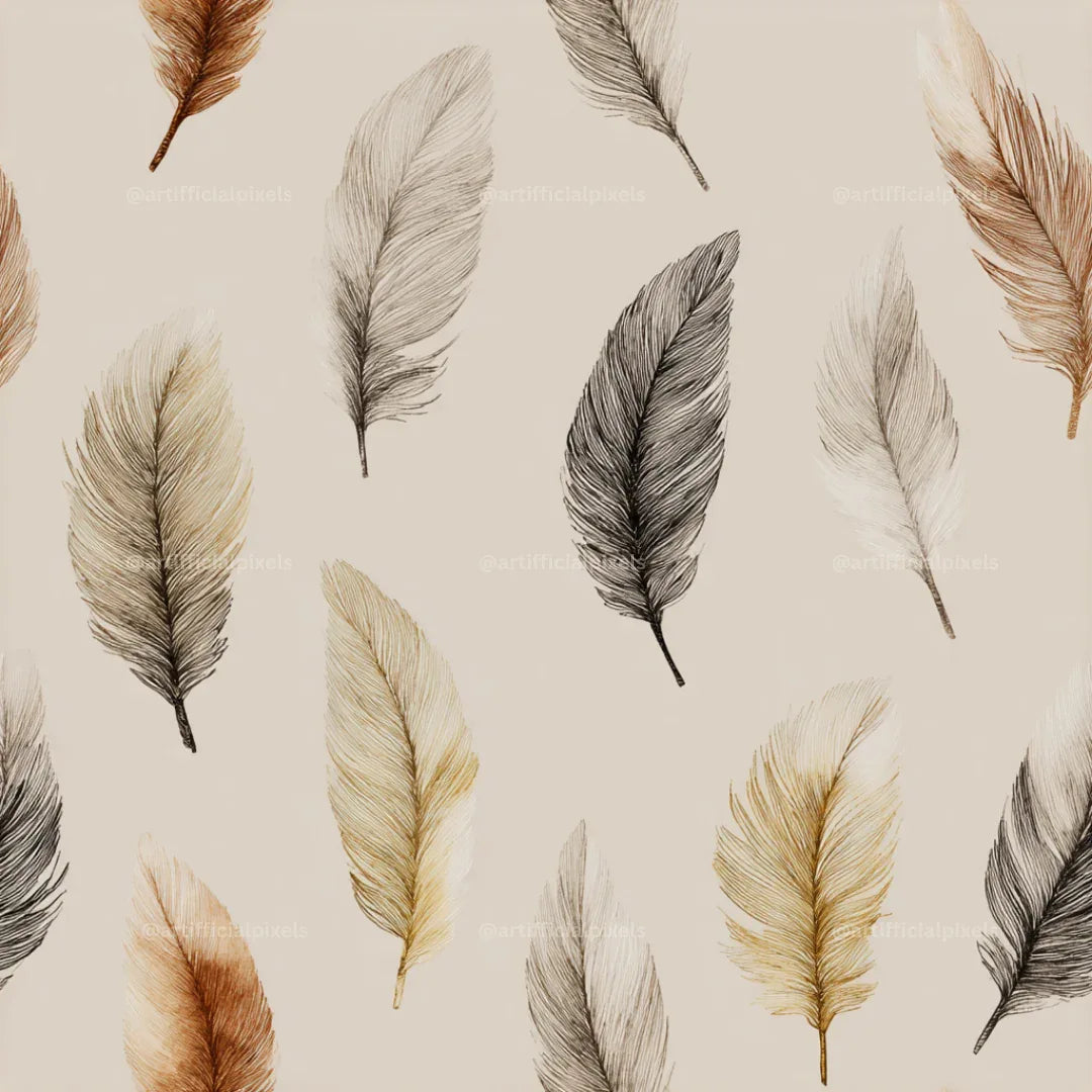 boho-seamless-pattern-midjourney-prompt-feathers