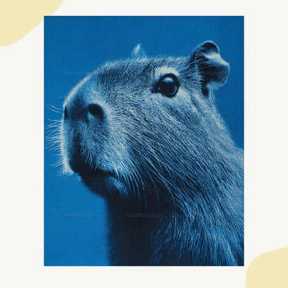 Midjourney Prompt for Blue Monochrome Animal Pointillism Posters - CITTRA Collective