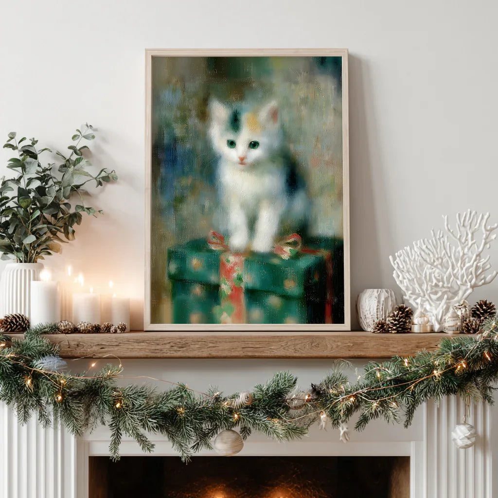 Kitten on a Christmas Present - CITTRA Collective