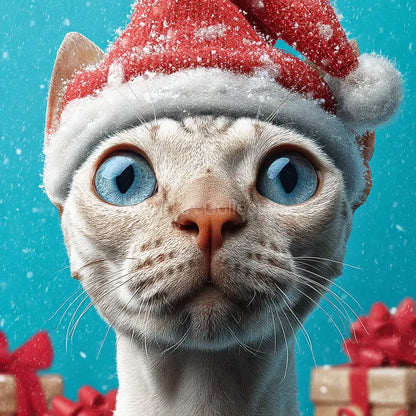 Portraits of Festive Animals Wearing Santa Hats | Midjourney Prompt Bundle - CITTRA Collective