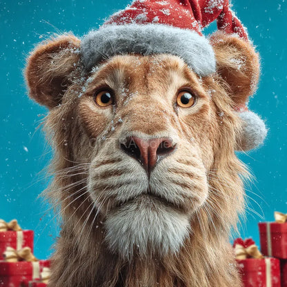 Portraits of Festive Animals Wearing Santa Hats | Midjourney Prompt Bundle - CITTRA Collective