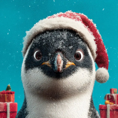Portraits of Festive Animals Wearing Santa Hats | Midjourney Prompt Bundle - CITTRA Collective