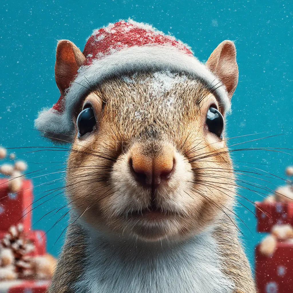 Portraits of Festive Animals Wearing Santa Hats | Midjourney Prompt Bundle - CITTRA Collective
