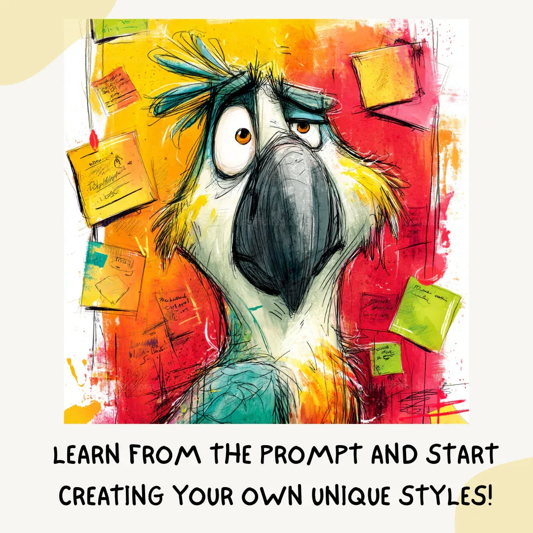 Sketchbook Animal AI Art Prompt for Midjourney AI Image Generator - CITTRA Collective