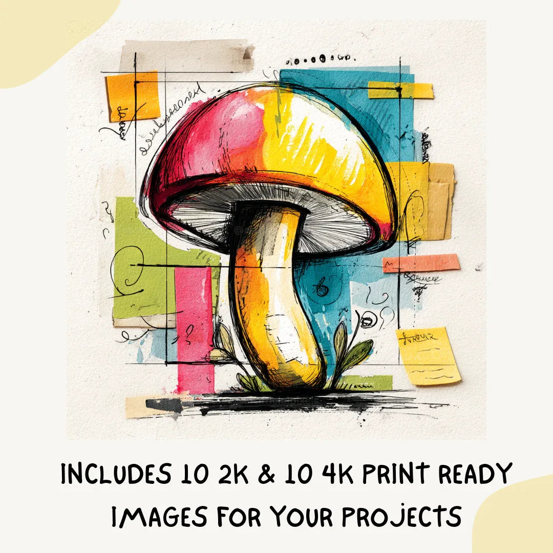 Messy Colourful Sketchpad Icons AI Art Prompt for Midjourney AI Image Generator - CITTRA Collective