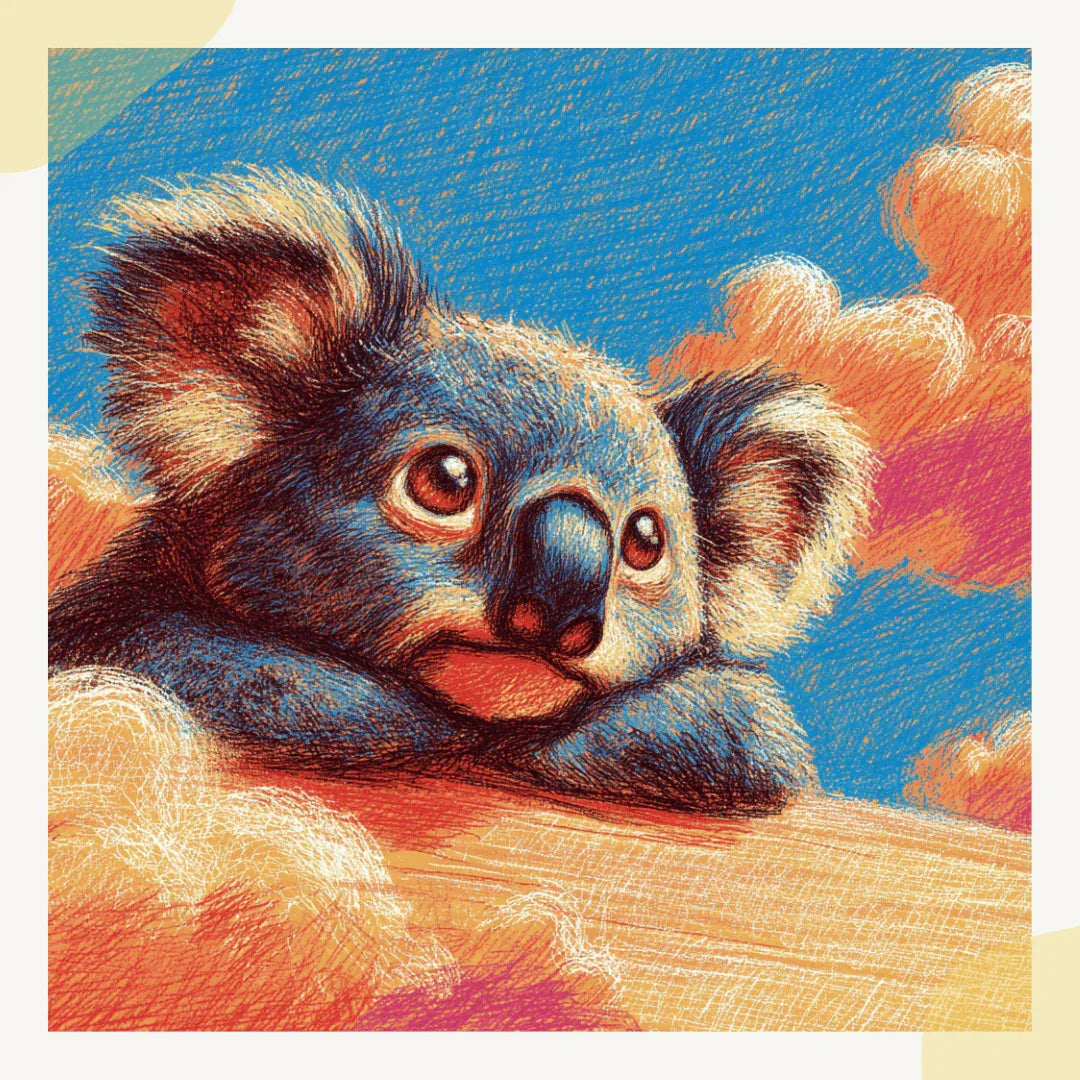 Midjourney Prompt: AI Generated Crayon Animals Floating on Clouds - CITTRA Collective