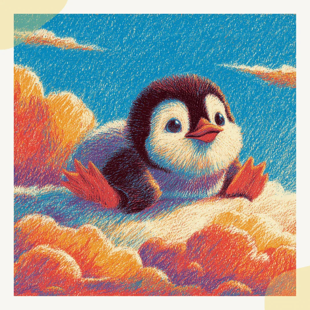 Midjourney Prompt: AI Generated Crayon Animals Floating on Clouds - CITTRA Collective