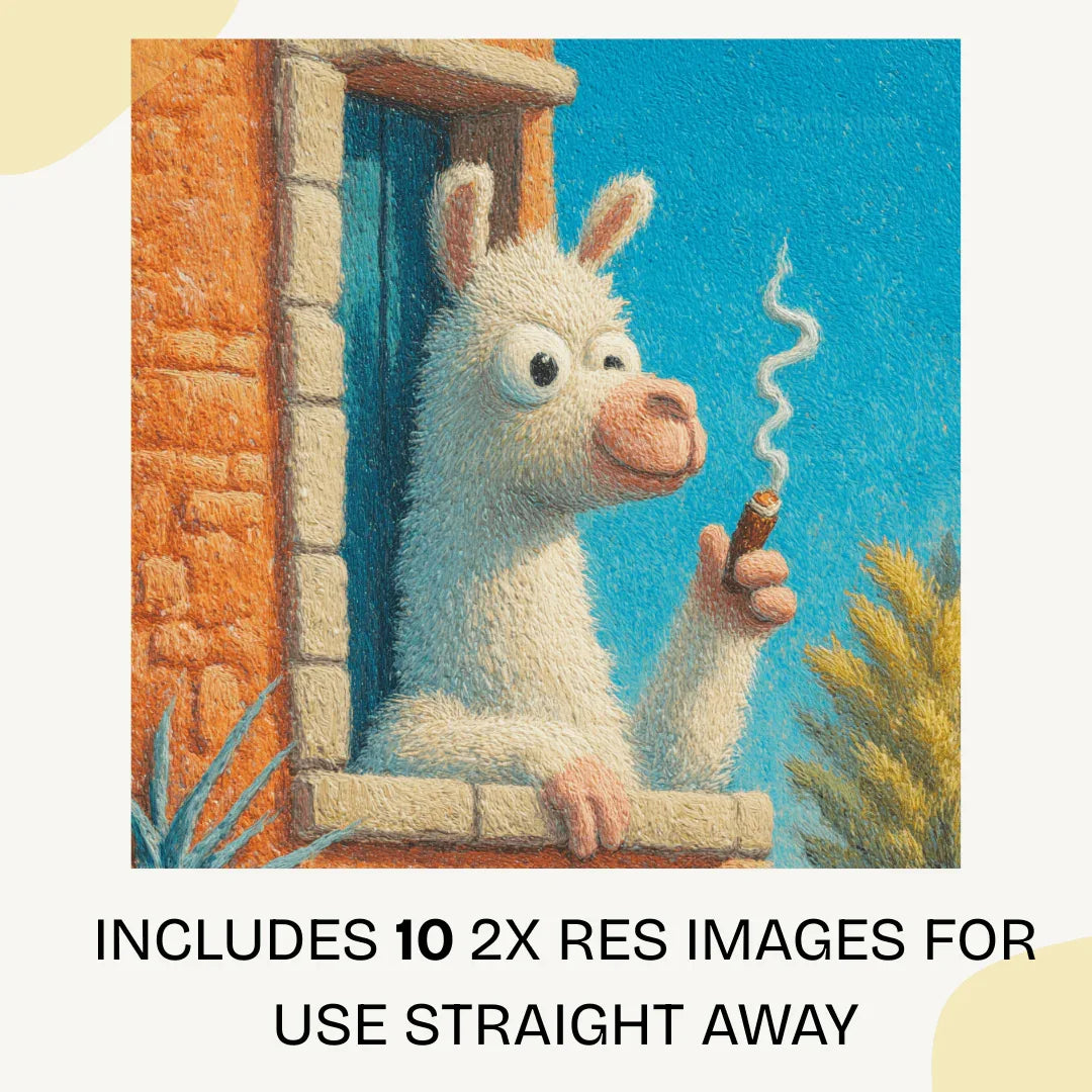 Midjourney Prompt for Cartoon Animals Smoking in Crayon Art Style - CITTRA Collective