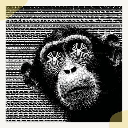 customisable-midjourney-ai-art-prompt-to-create-weird-illusion-animal-portraits-chimpanzee