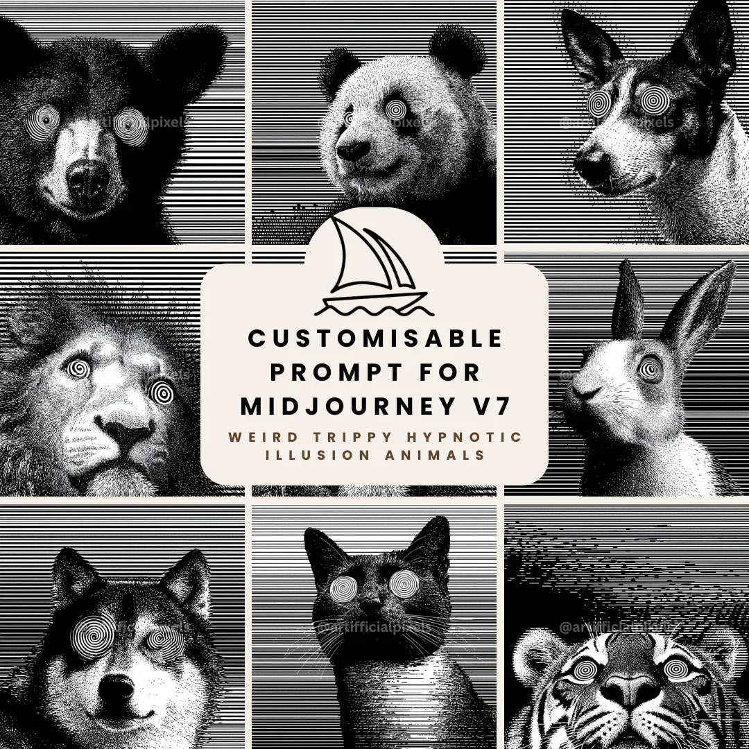 customisable-midjourney-ai-art-prompt-to-create-weird-illusion-animal-portraits-front