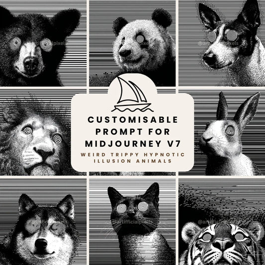 customisable-midjourney-ai-art-prompt-to-create-weird-illusion-animal-portraits-front