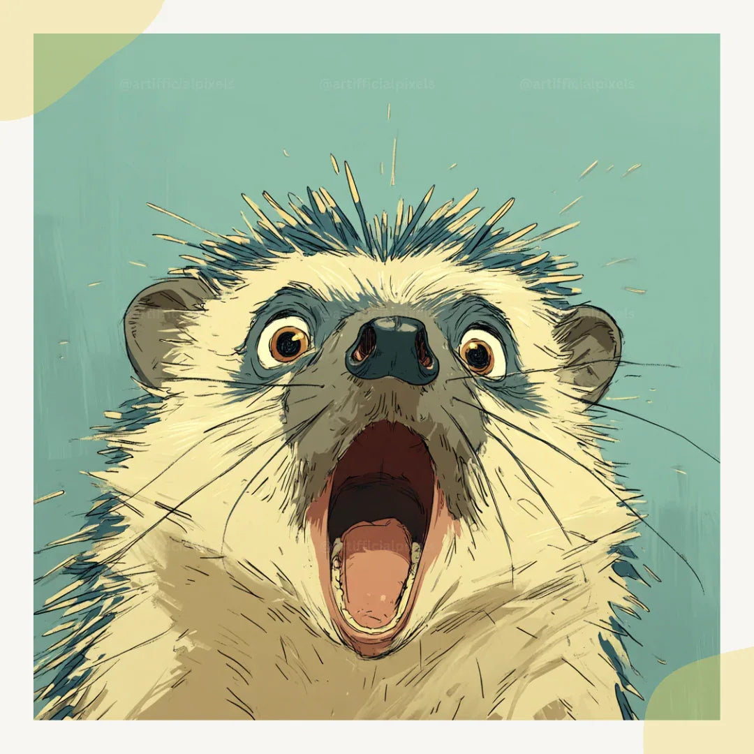 Funny Illustrated Animal Sketch Art Prompt for Midjourney AI Image Generator - CITTRA Collective
