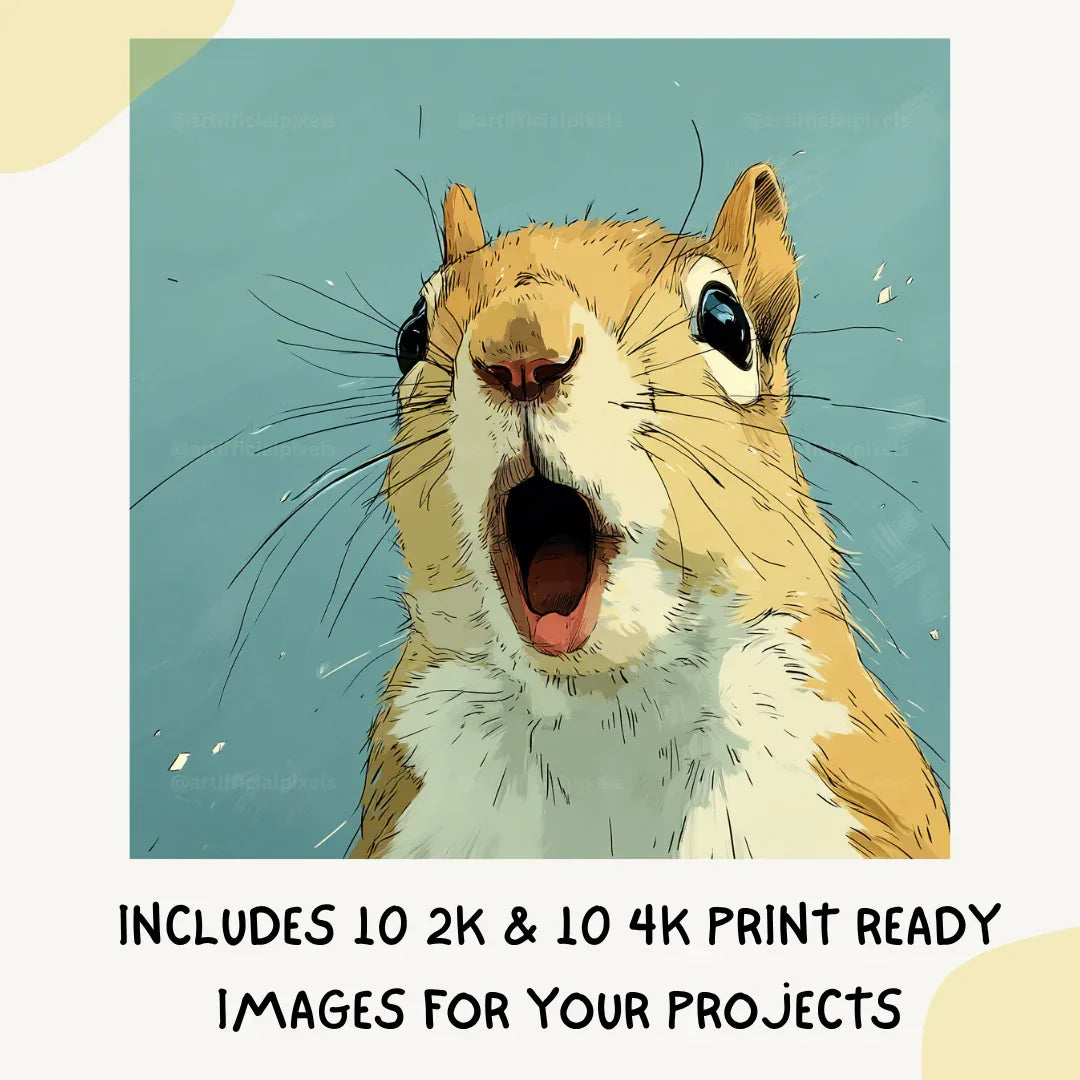 Funny Illustrated Animal Sketch Art Prompt for Midjourney AI Image Generator - CITTRA Collective