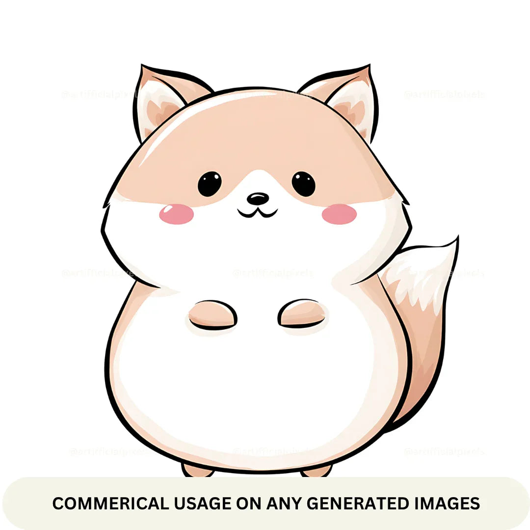cute-and-adorable-kawaii-animal-stickers-midjourney-ai-prompt-fox