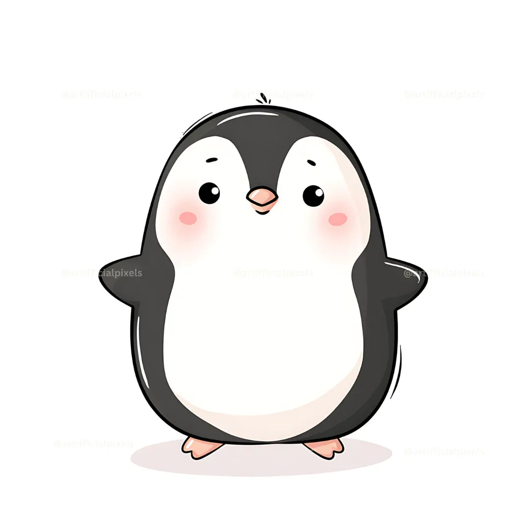 cute-and-adorable-kawaii-animal-stickers-midjourney-ai-prompt-penguin
