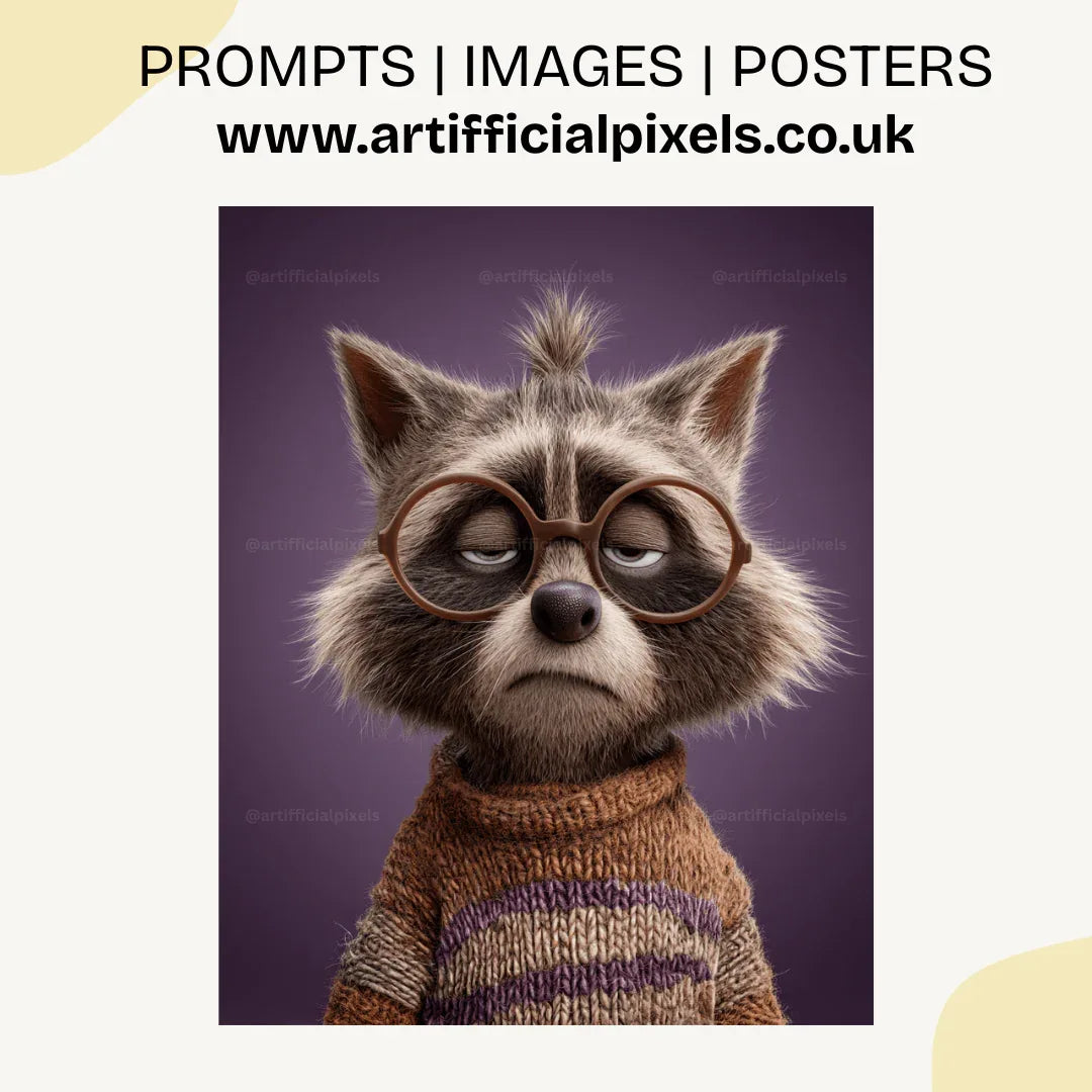 Midjourney Prompt for Creating Fed Up Pixar Style Animal Portraits - CITTRA Collective