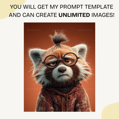 Midjourney Prompt for Creating Fed Up Pixar Style Animal Portraits - CITTRA Collective