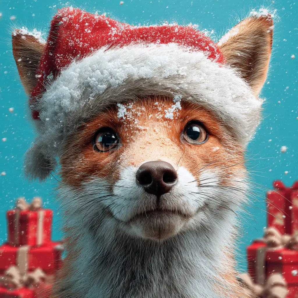 Portraits of Festive Animals Wearing Santa Hats | Midjourney Prompt Bundle - CITTRA Collective
