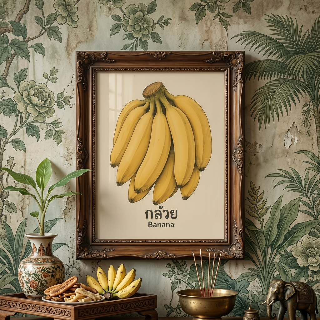 Vintage Thai Banana Poster
