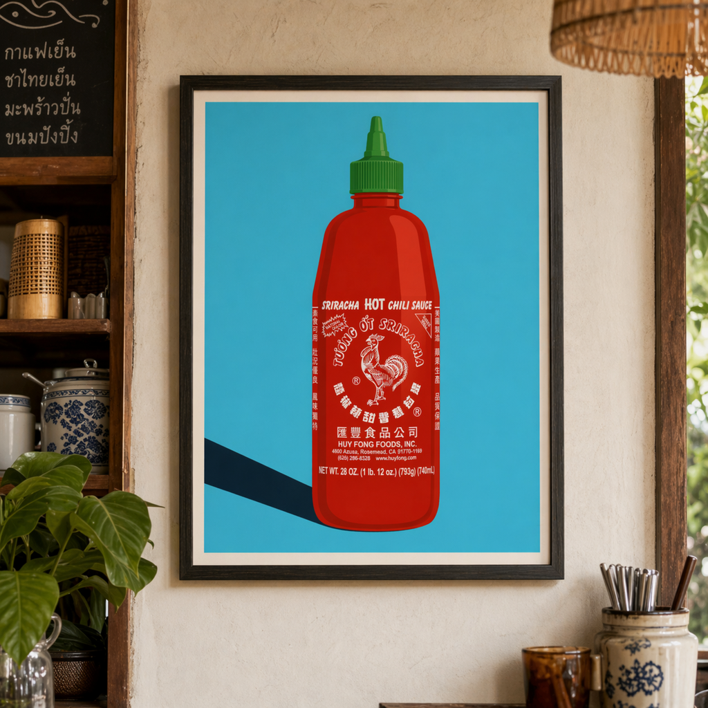 Thai Sriracha Sauce Pop Art Poster