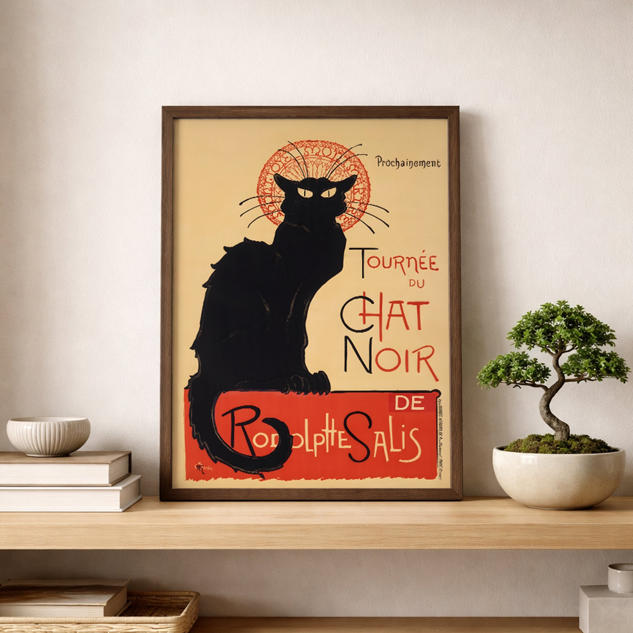 Le Chat Noir Art Nouveau Print | Vintage Black Cat Fine Art Poster