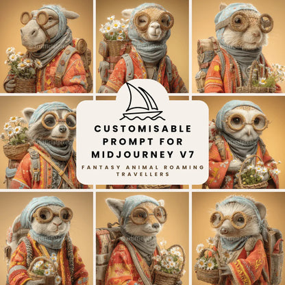 Fantasy Travelling Animal Portraits Midjourney Prompt - CITTRA Collective