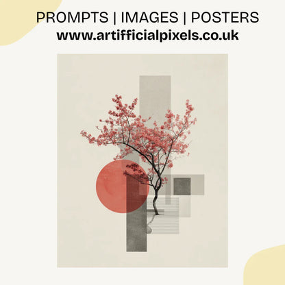 Minimalist Midjourney Prompt for Japanese Geometric Botanical Art - CITTRA Collective