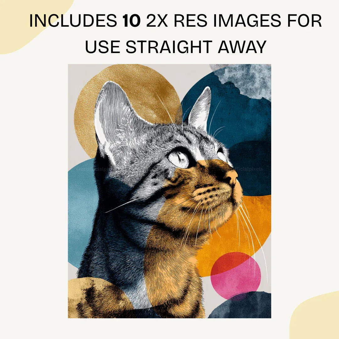 Stylised Midjourney Prompt for AI Generated Pop Art Animal Portraits - CITTRA Collective