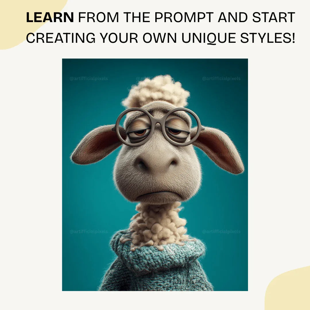 Midjourney Prompt for Creating Fed Up Pixar Style Animal Portraits - CITTRA Collective