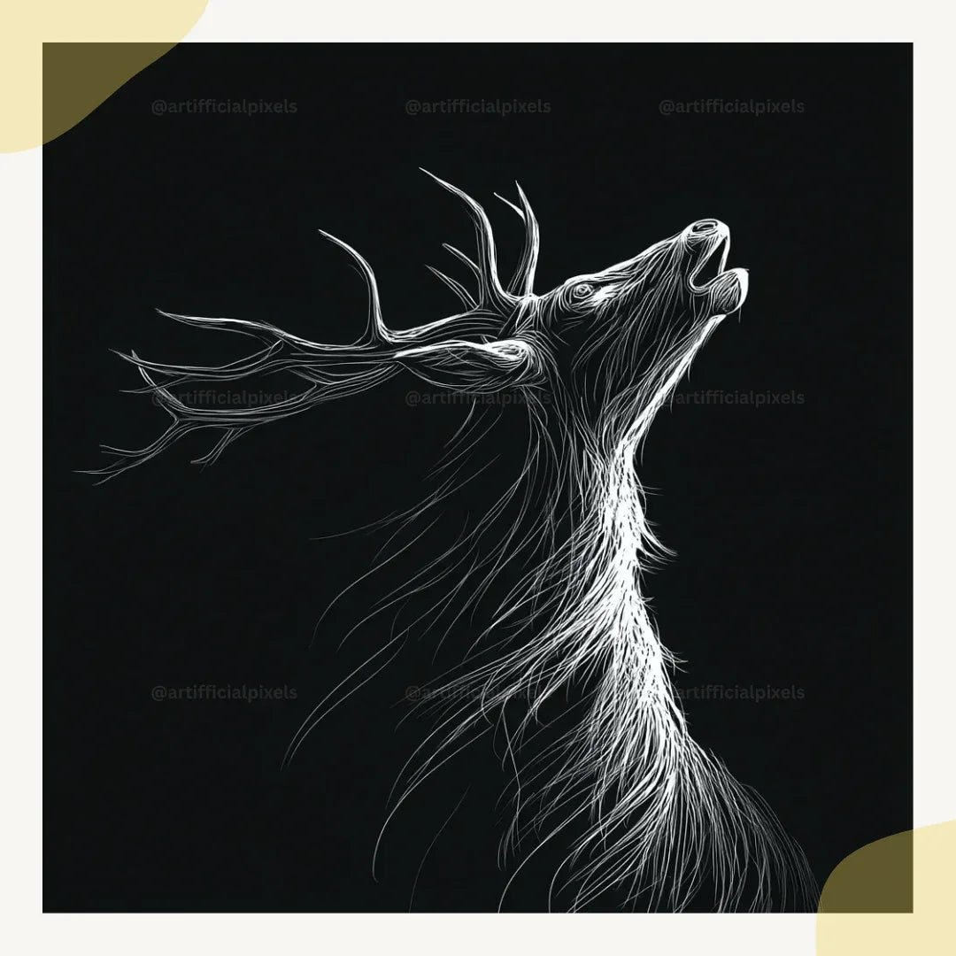 High contrast animal silhouette digital art ready for Etsy marketplace and print-on-demand platforms like Redbubble

