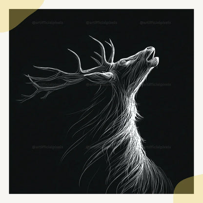 High contrast animal silhouette digital art ready for Etsy marketplace and print-on-demand platforms like Redbubble

