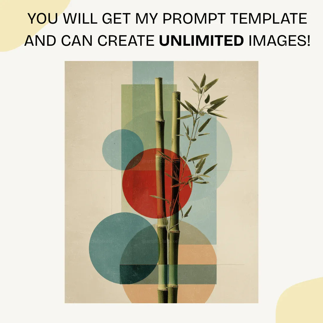 Minimalist Midjourney Prompt for Japanese Geometric Botanical Art - CITTRA Collective