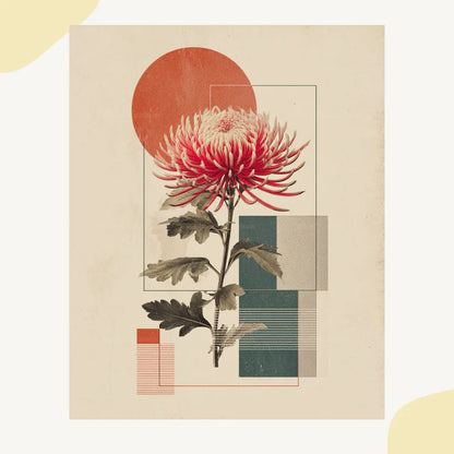 Minimalist Midjourney Prompt for Japanese Geometric Botanical Art - CITTRA Collective