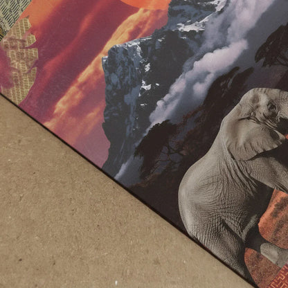 Kenyan Cultural Collage Art Print Inspired by African Landscapes and Wildlife - CITTRA Collective