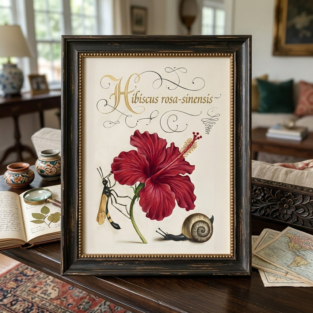 Red Hibiscus Flower Print