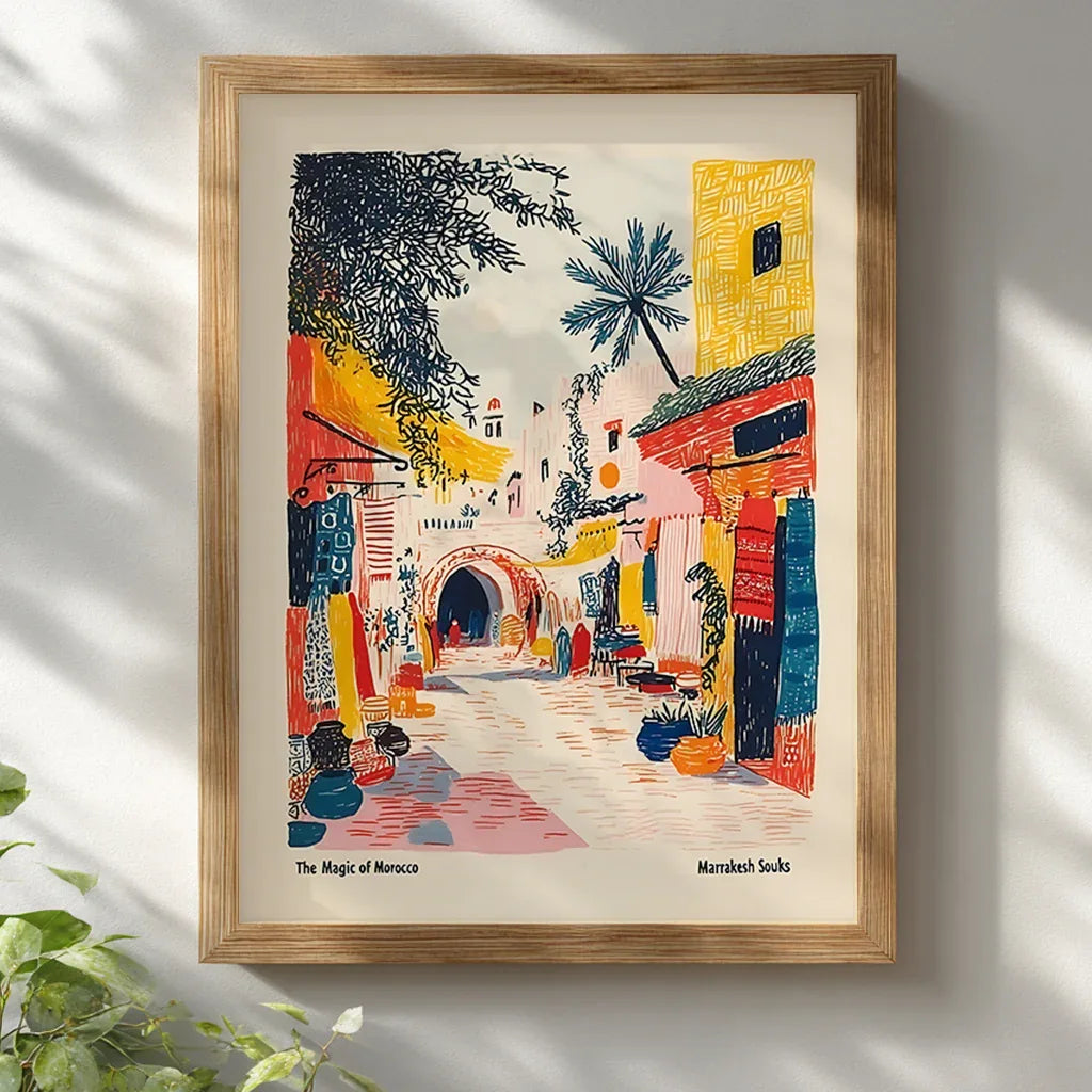 Marrakesh Souks Cultural Art Print - CITTRA Collective