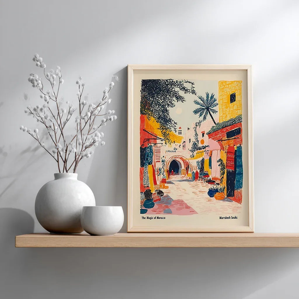 Marrakesh Souks Cultural Art Print - CITTRA Collective
