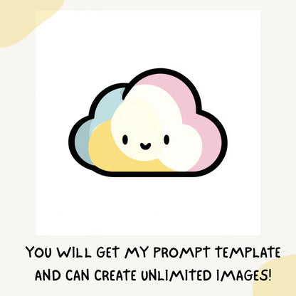 Flat Kawaii Icon AI Art Prompt for Midjourney AI Image Generator - CITTRA Collective
